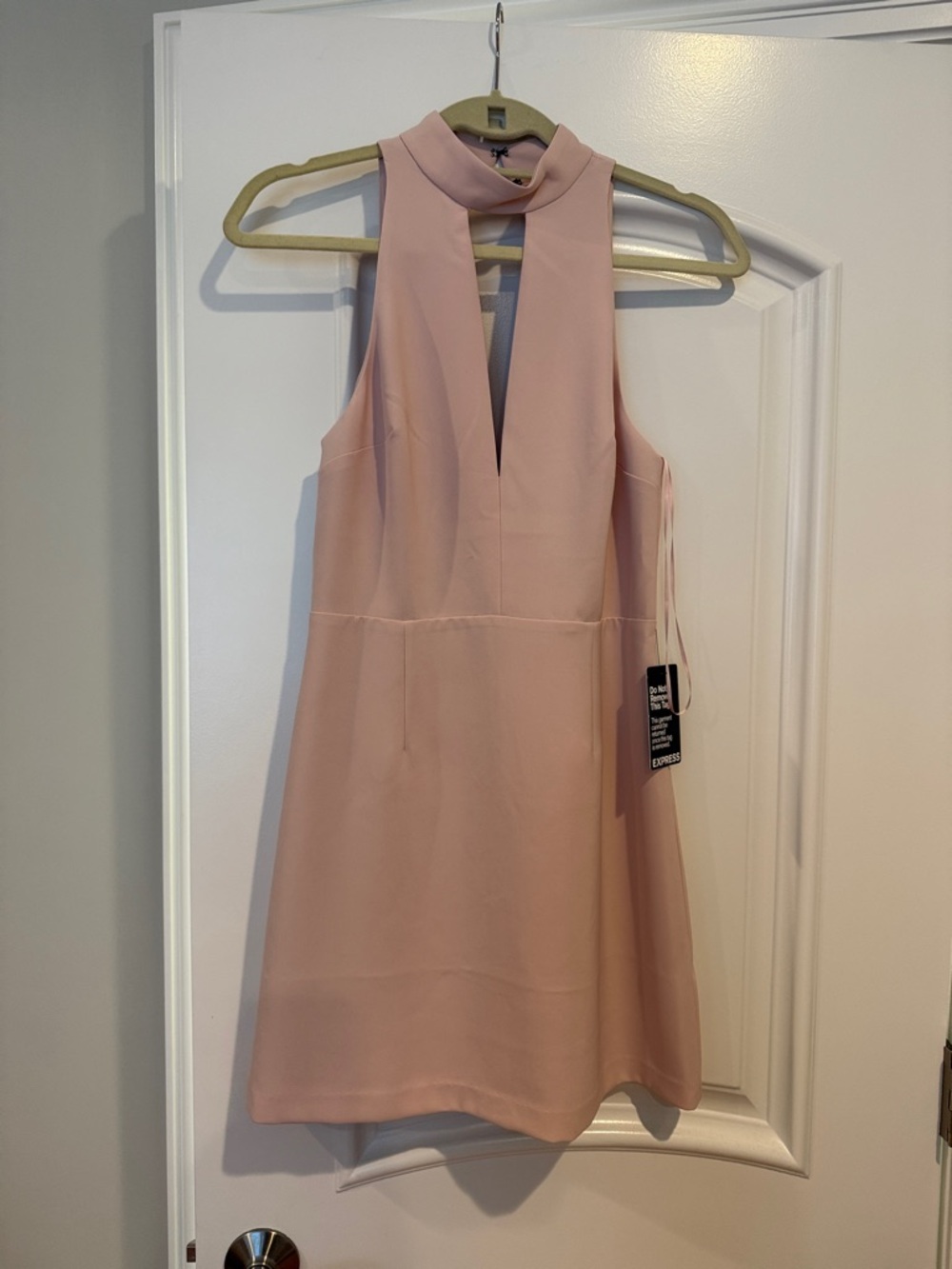 EXPRESS NWT Blush Pink Halter Mini Dress